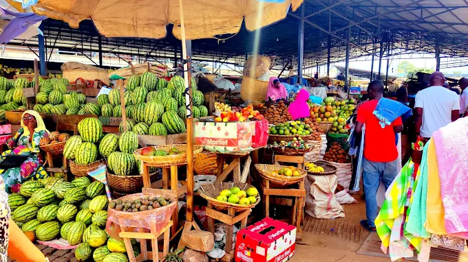 Fresh fruit and vegetables at Sioni Market in Bujumbura